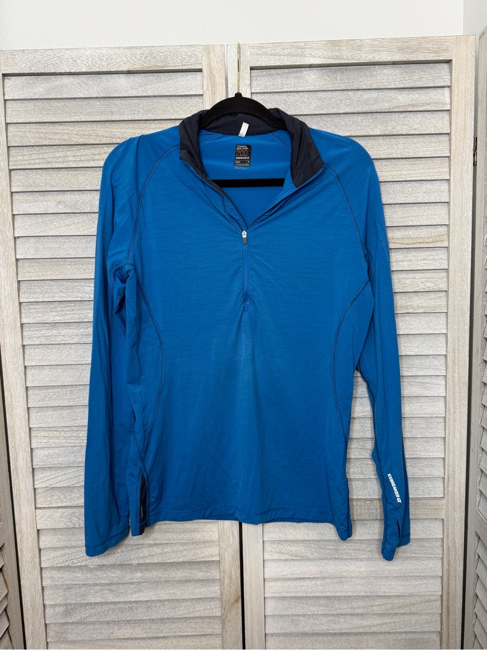 Icebreaker GT Men’s M 200 Merino Wool Half Zip Base Layer Blue